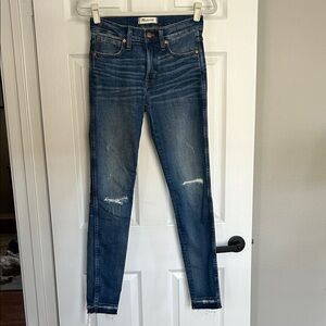 Madewell Distressed Blue Skinny Jeans Tall